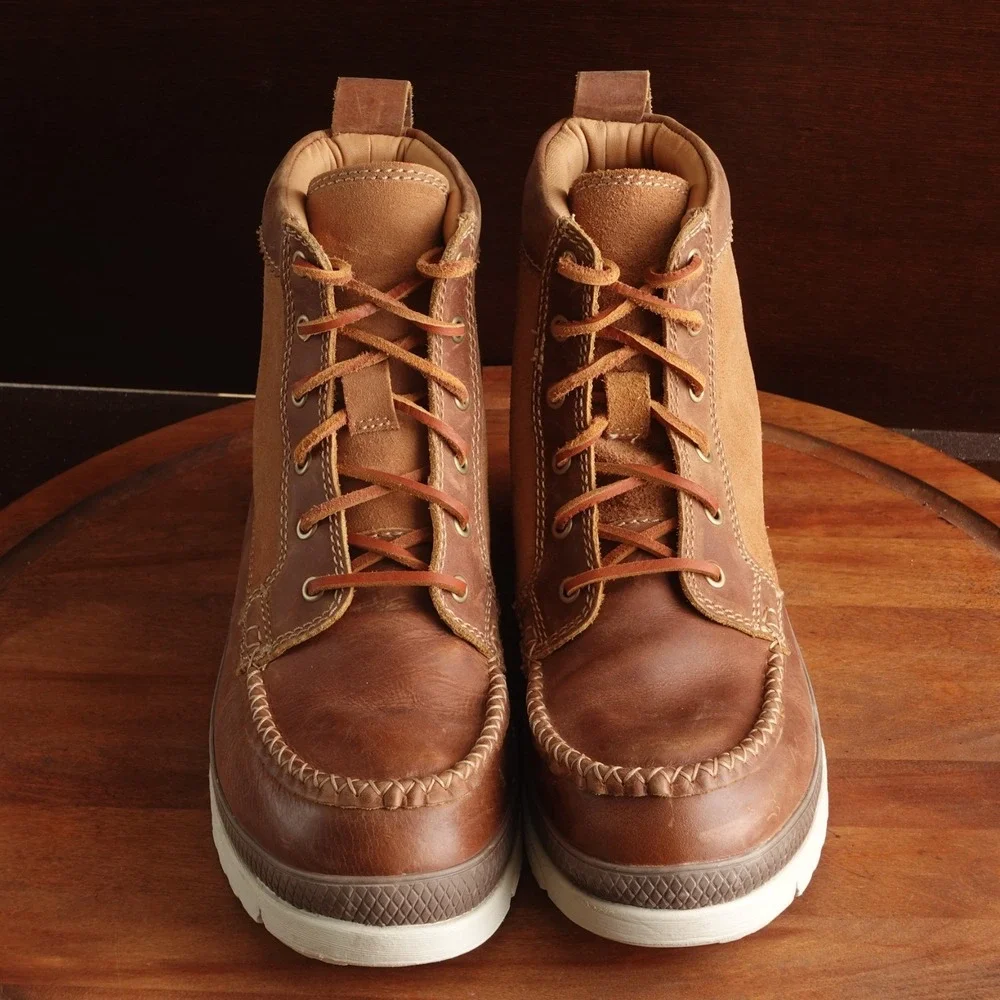 Manitobah Mukluks Boots Mens Size 11 Brown Mesa Moc Toe Leather Ankle Waterproof